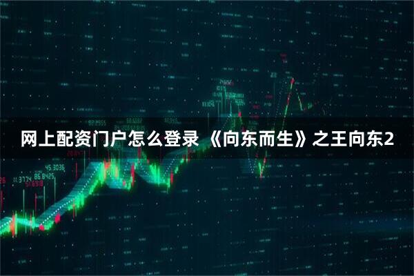 网上配资门户怎么登录 《向东而生》之王向东2